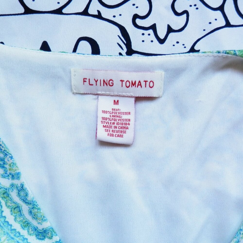 Flying Tomato || Paisley Long Sleeve & Layered  Ruffle Hem Mini Dress - Picture 7 of 10